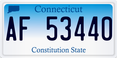 CT license plate AF53440