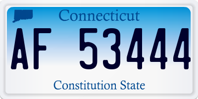 CT license plate AF53444
