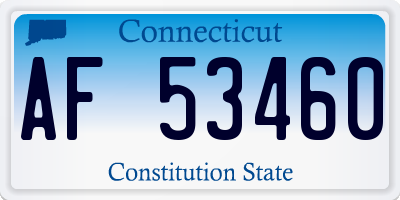 CT license plate AF53460