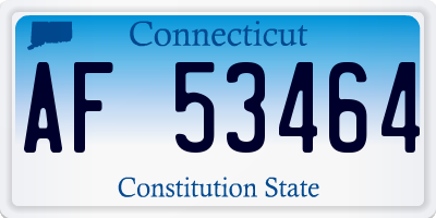 CT license plate AF53464
