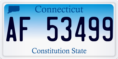 CT license plate AF53499