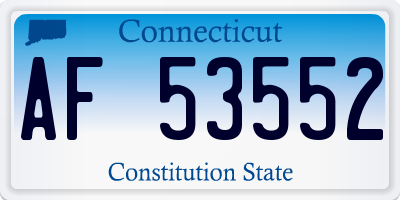 CT license plate AF53552