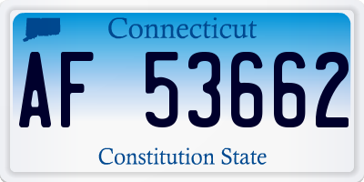 CT license plate AF53662