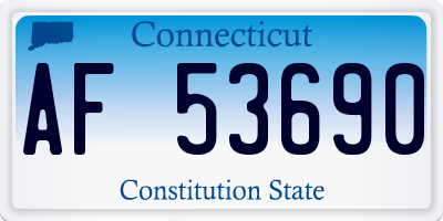 CT license plate AF53690