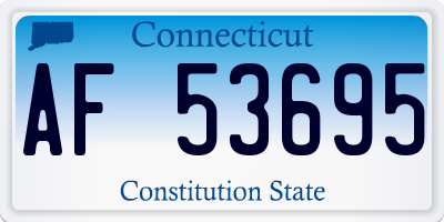 CT license plate AF53695