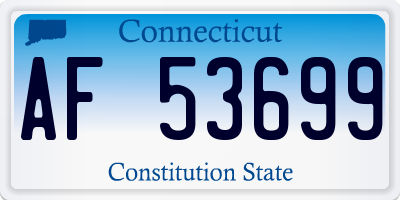 CT license plate AF53699