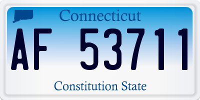 CT license plate AF53711