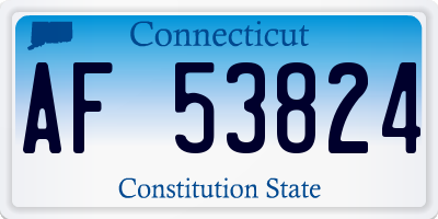 CT license plate AF53824