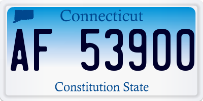CT license plate AF53900