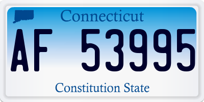 CT license plate AF53995