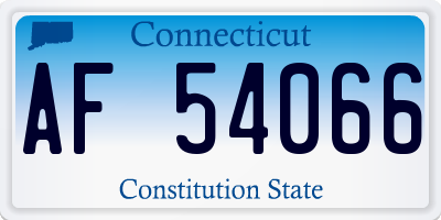 CT license plate AF54066