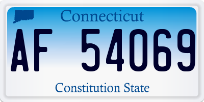 CT license plate AF54069