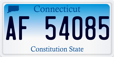 CT license plate AF54085