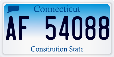 CT license plate AF54088