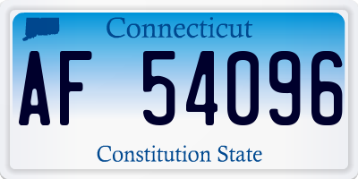 CT license plate AF54096