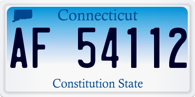 CT license plate AF54112