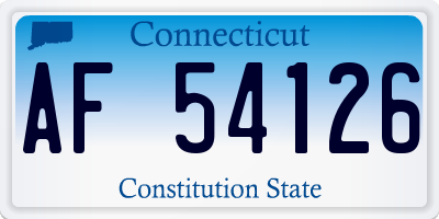 CT license plate AF54126
