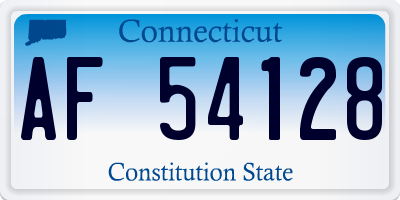CT license plate AF54128