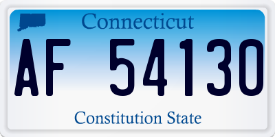 CT license plate AF54130