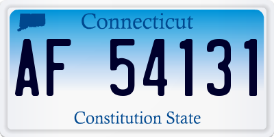 CT license plate AF54131