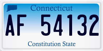 CT license plate AF54132