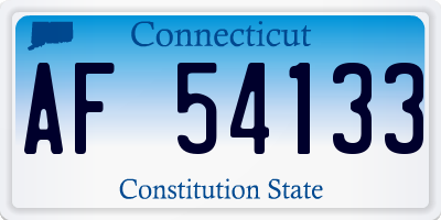 CT license plate AF54133