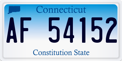 CT license plate AF54152