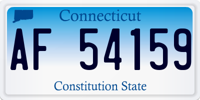 CT license plate AF54159