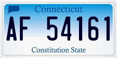 CT license plate AF54161