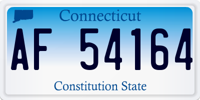 CT license plate AF54164