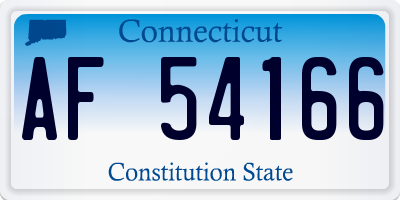 CT license plate AF54166