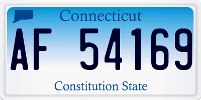 CT license plate AF54169