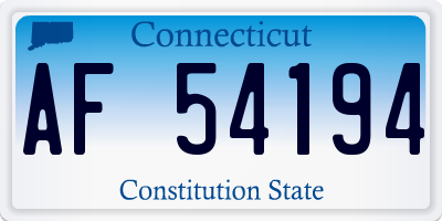 CT license plate AF54194