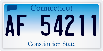 CT license plate AF54211