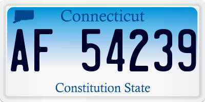 CT license plate AF54239