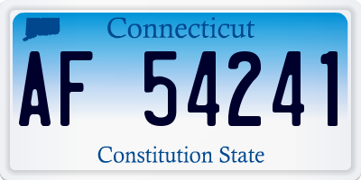 CT license plate AF54241
