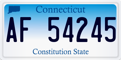 CT license plate AF54245