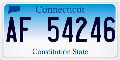 CT license plate AF54246