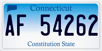 CT license plate AF54262