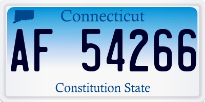 CT license plate AF54266