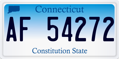 CT license plate AF54272