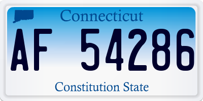 CT license plate AF54286