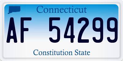 CT license plate AF54299