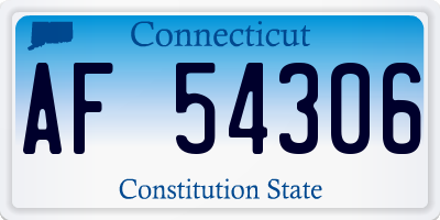 CT license plate AF54306
