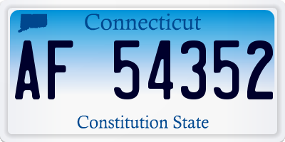 CT license plate AF54352