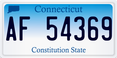 CT license plate AF54369