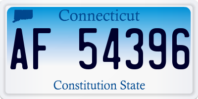 CT license plate AF54396