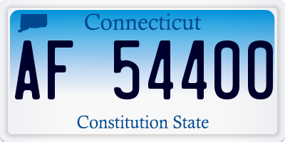 CT license plate AF54400