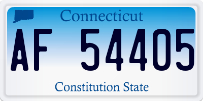 CT license plate AF54405