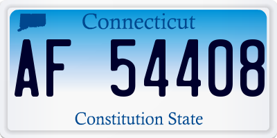 CT license plate AF54408